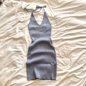 Elevated Knit Halter Mini Dress